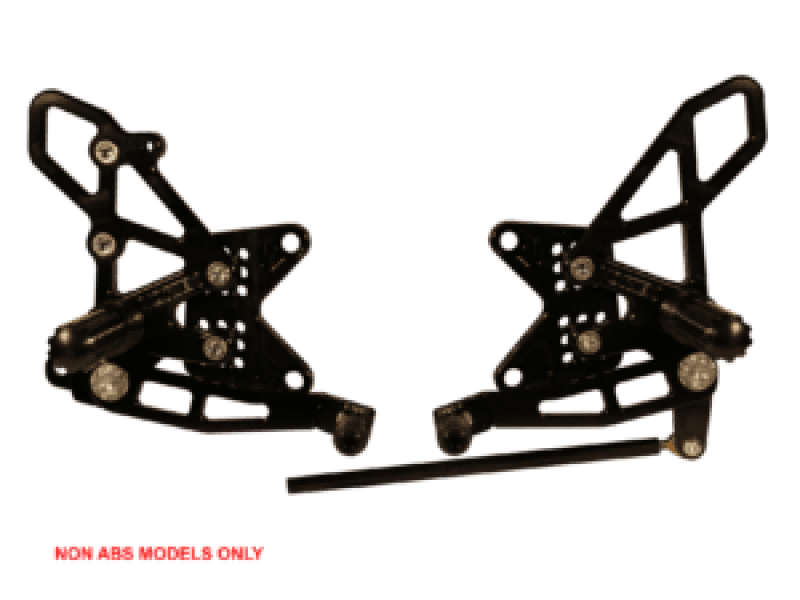 Vortex Racing — Vortex Racing 11-15 Kawasaki ZX-10R Ninja ZX1000 Rear Set- Black