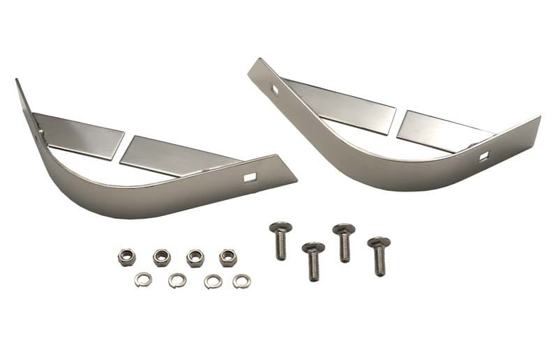 Kentrol — Kentrol 87-95 Jeep Wrangler YJ Rear Body Guard Pair - Polished Silver