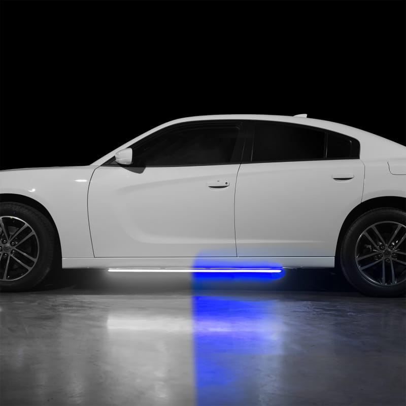 Putco — Putco 2011-2022 Dodge Charger Police Pursuit Blade Rocker Kits Sideliners - Amber/White