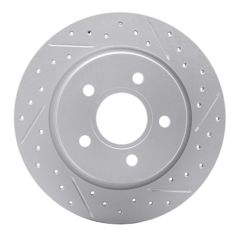 R1 Concepts — R1 12-18 Ford Focus Rear Right Drilled & Slotted Geo-Carbon Rotor
