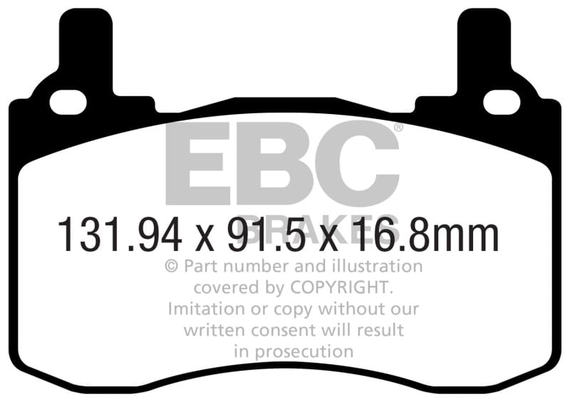 EBC — EBC 2017+ Kia Stinger 3.3L Twin Turbo Redstuff Rear Brake Pads
Disc Brake Pad