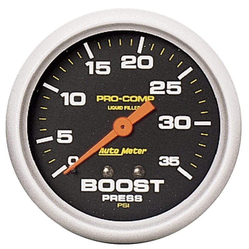 AutoMeter — Autometer Pro-Comp 2 5/8in 0-35 PSI Liquid Filled Mech Boost Pressure Gauge
2-5/8" BOOST, 0-35 P
