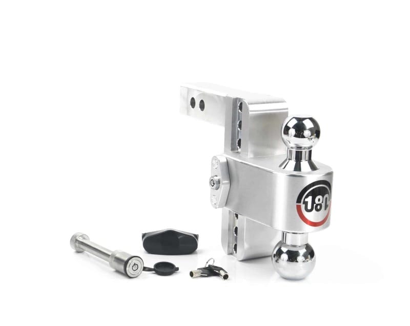 Weigh Safe — Weigh Safe 180 Hitch 6in Drop Hitch & 2in Shank (10K/12.5K GTWR) w/WS05 - Aluminum