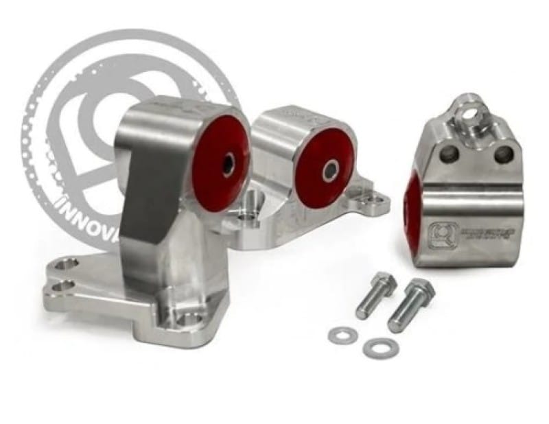 Innovative Mounts — Innovative 94-01 Acura Integra B/D Series Auto - Manual Silver Aluminum Mounts 75A Bushings (3 Bolt)