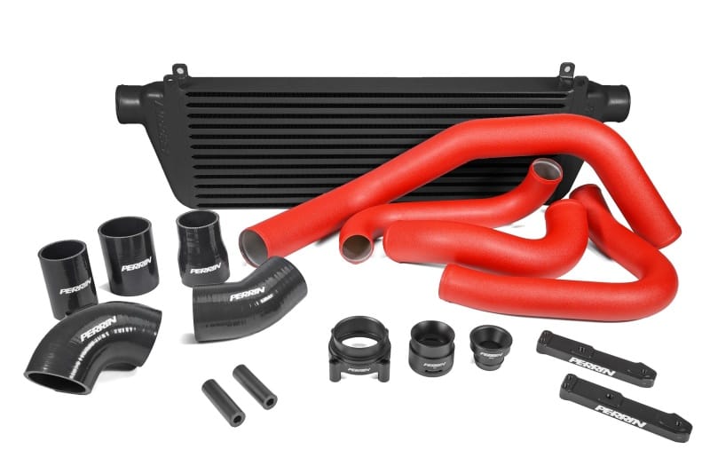 Perrin Performance — PERRIN 22-25 Subaru WRX Front Mount Intercooler Kit (Red Tubes & Black Core)
