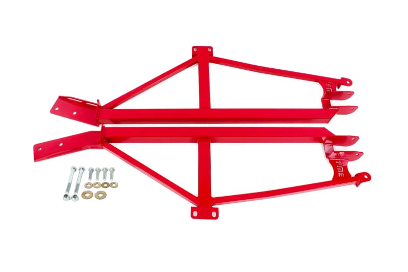BMR Suspension — BMR 93-02 F-Body Non-Convertible Weld-On 4-Point Subframe Connectors - Red