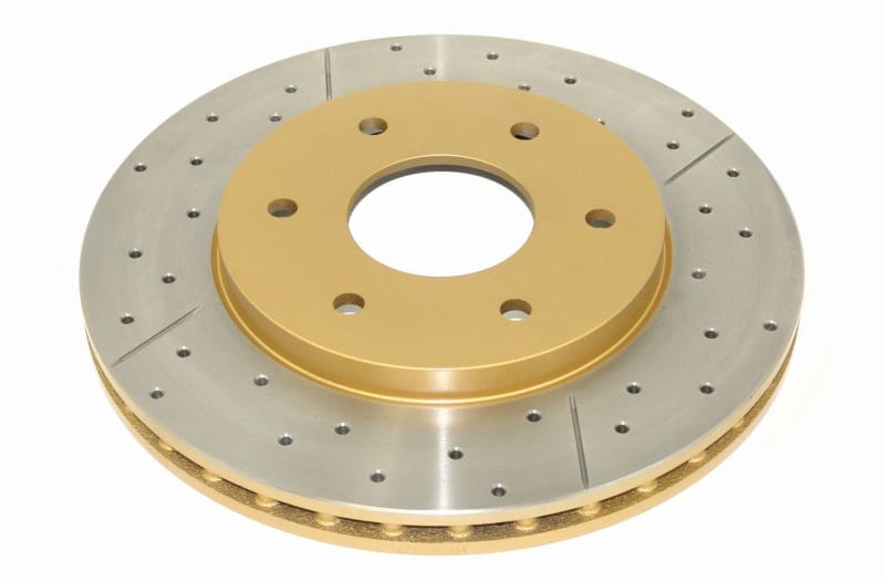 DBA — DBA 04-07 Infiniti QX56 Front Street Series Drilled & Slotted Rotor w/Gold Hat
X Street Series
Brake Rotor