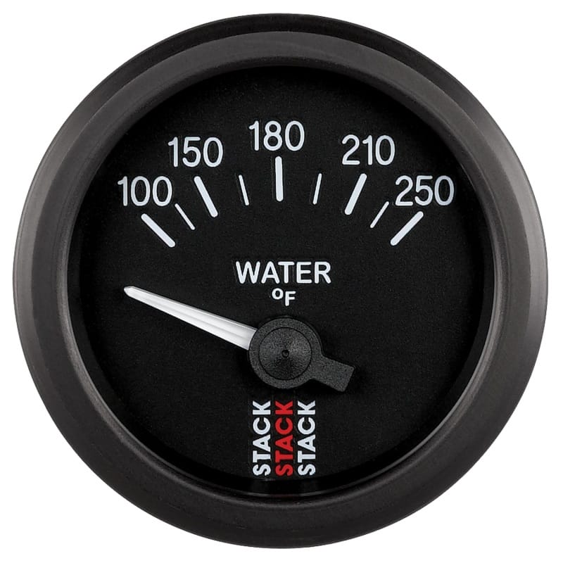 AutoMeter — Autometer Stack 52mm 100-250 Deg F 1/8in NPTF Electric Water Temp Gauge - Black
Ga WTmp Elec Bk 250F