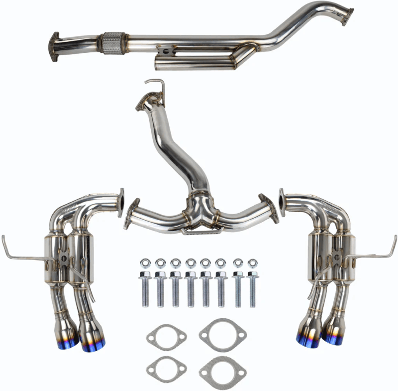Invidia — Invidia 2022+ Subaru WRX Gemini Single Layer Quad Titanium Tip Cat-Back Exhaust