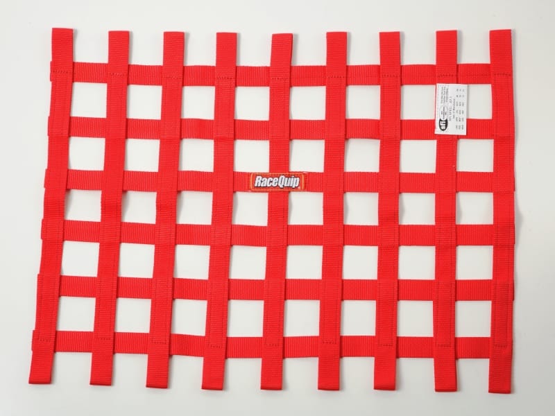Racequip — RaceQuip Red 18in H x 24W SFI Ribbon Window Net