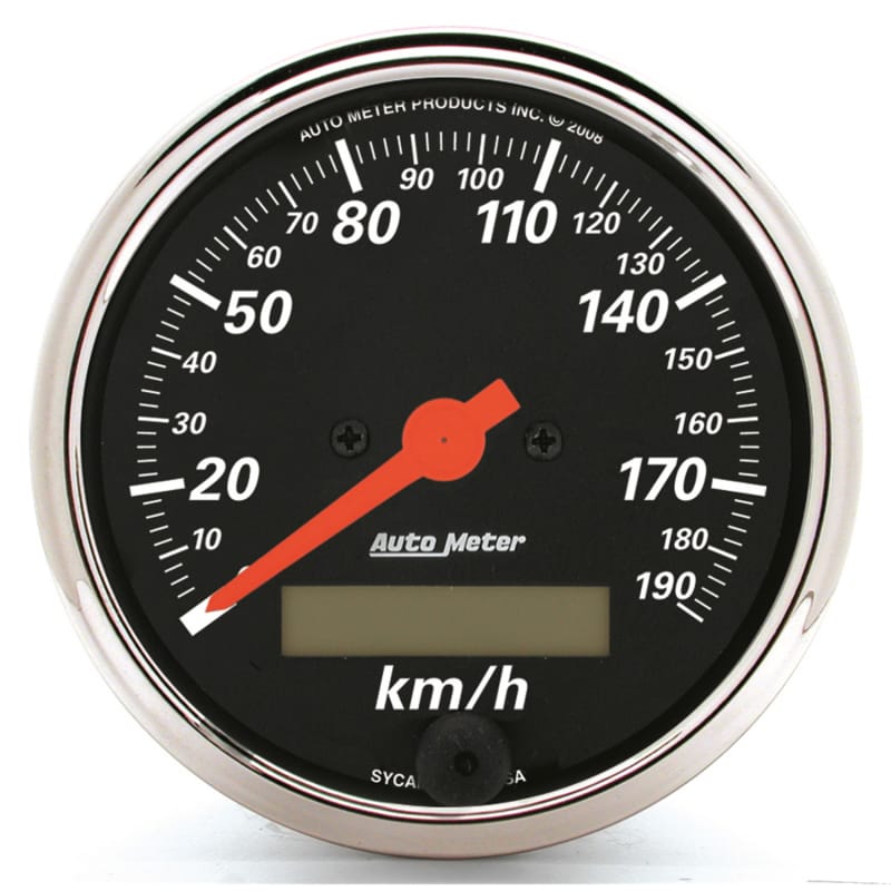 AutoMeter — Autometer 3-1/8in Electric 0-190km/h Double Chrome Bezel Speedometer Gauge
3-1/8" SPD ELEC K DB