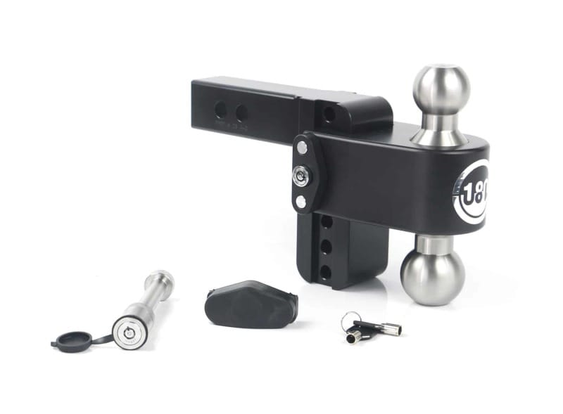 Weigh Safe — Weigh Safe 180 Hitch 4in Drop Hitch & 2in Shank (10K/12.5K GTWR) w/WS05 - Black Cerakote