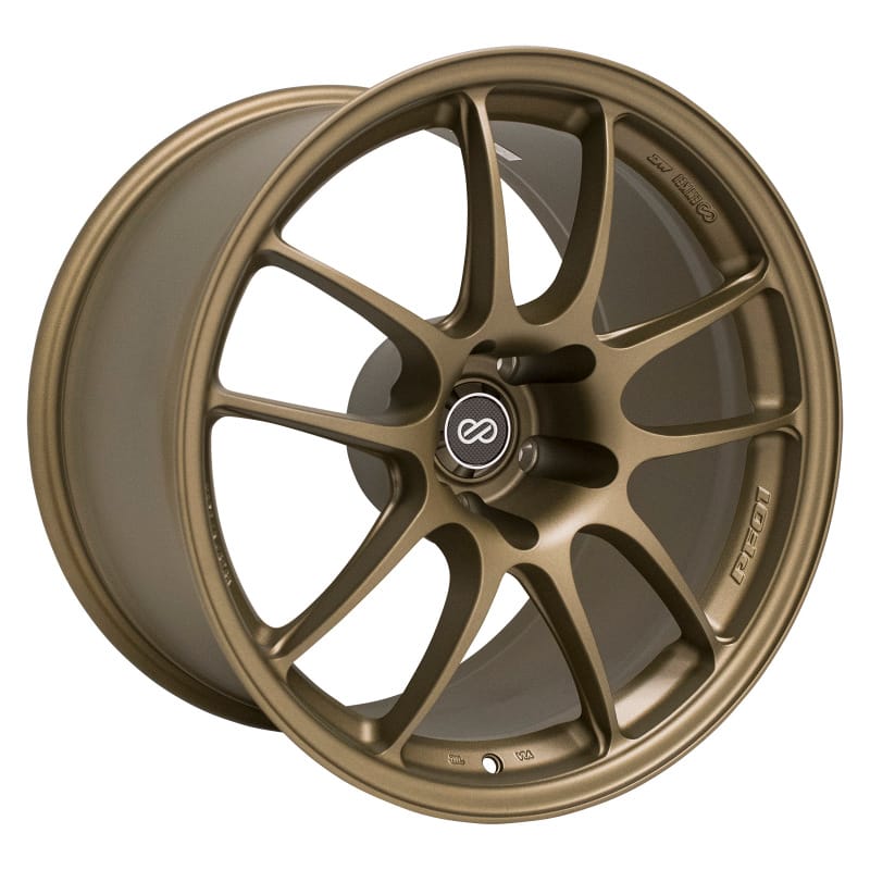 Enkei — Enkei PF01 18x10.5 5x114.3 15mm Offset 75mm Bore Titanium Gold Wheel
enk460-8105-6515TG