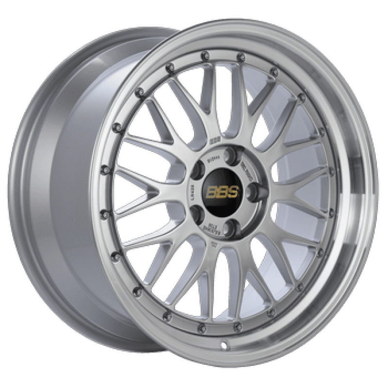 BBS — BBS LM 18x9 5x114.3 ET42 Diamond Silver Center Diamond Cut Lip Wheel - 82mm PFS/Clip Required
