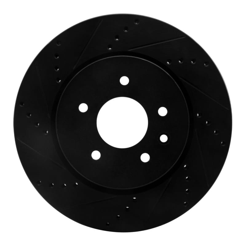 R1 Concepts — R1 00-06 Jaguar XJR Rear Left Drilled & Slotted Black Brake Rotor
R1 Brake Rotor Drill