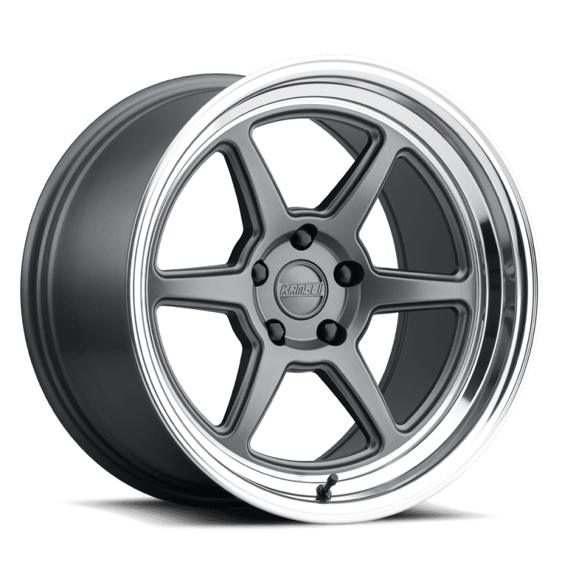 Kansei — Kansei K14G Roku 18x8.5in / 5x114.3 BP / 35mm Offset / 73.1mm Bore - Grey and Machined Lip