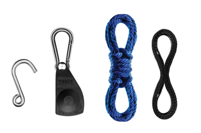 Thule — Thule QuickDraw Ratchet System (For Boat Bow/Stern) Includes (2) 13in. Rope & 4 Hooks - Black/Silver
Watersport Carrier