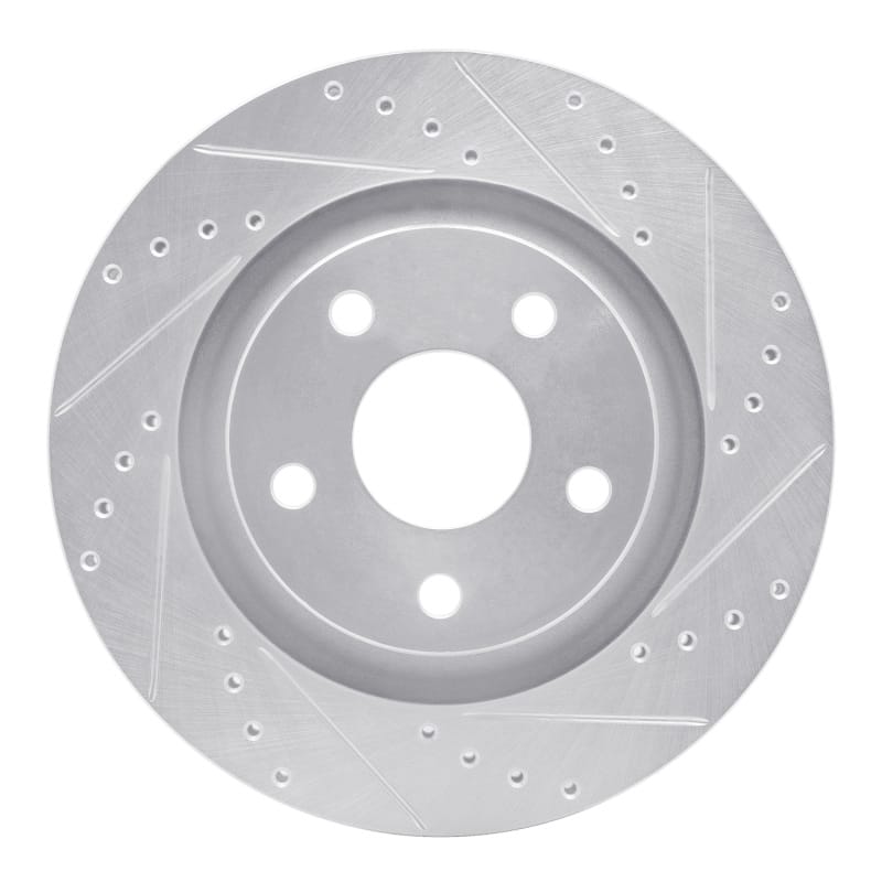 R1 Concepts — R1 12-18 Jeep Wrangler Front Right Drilled & Slotted Silver Brake Rotor
R1 Brake Rotor Drill