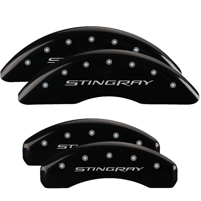 MGP — MGP 4 Caliper Covers Engraved Front & Rear Stingray Black finish silver ch
Caliper Covers