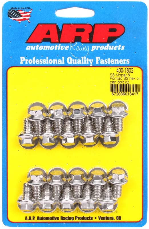 ARP — ARP SB Mopar and Pontiac SS Hex Oil Pan Bolt Kit