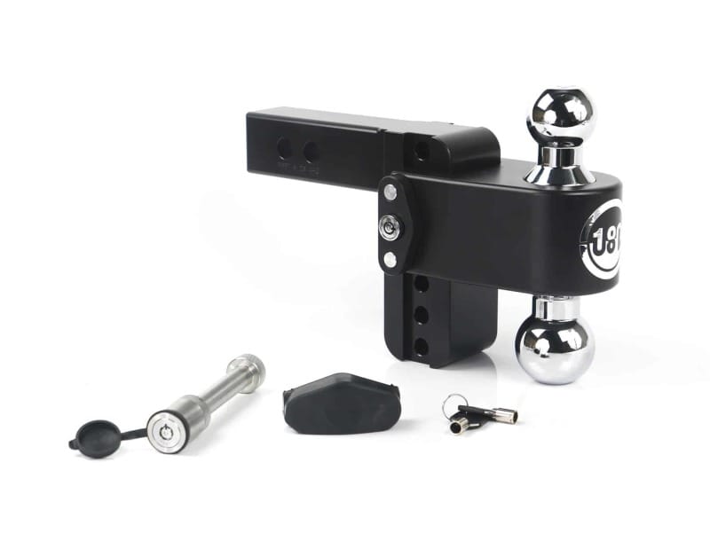 Weigh Safe — Weigh Safe 180 Hitch 4in Drop Hitch & 2in Shank (10K/12.5K GTWR) w/WS05 - Black Cerakote