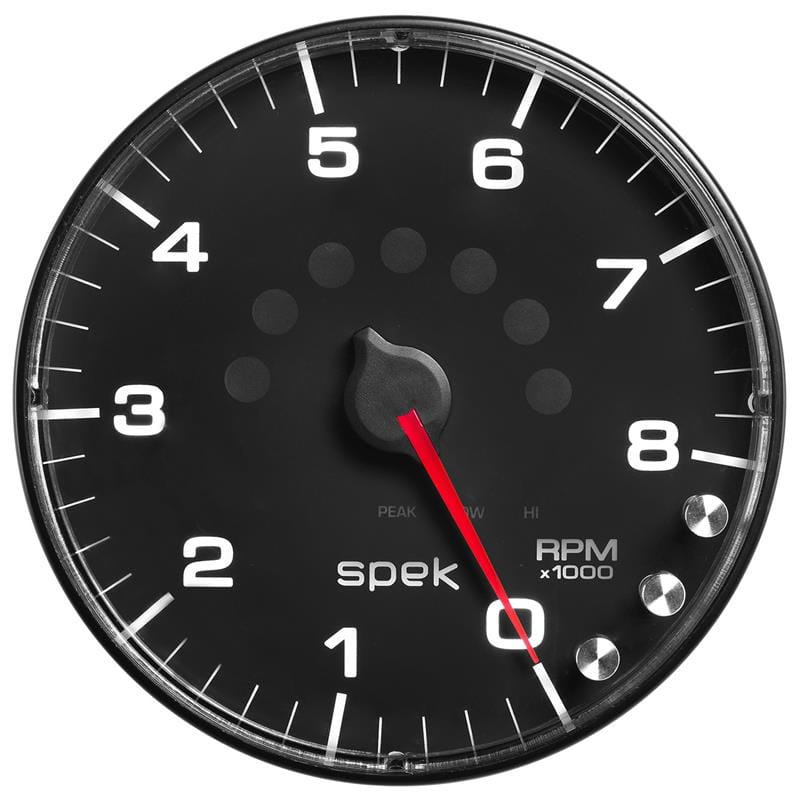 AutoMeter — Autometer Spek-Pro Gauge Tachometer 5in 8K Rpm W/Shift Light & Peak Mem Black/Black
GA 5" 8KRPM BFB SPEK