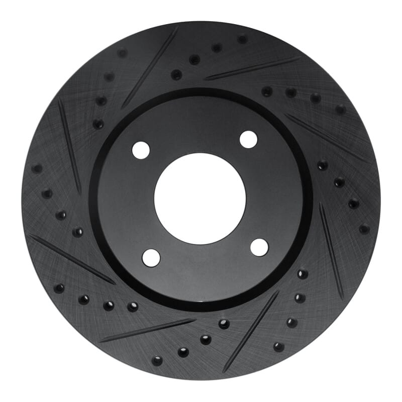 R1 Concepts — R1 07-14 Nissan Sentra Front Left Drilled & Slotted Black Brake Rotor
R1 Brake Rotor Drill