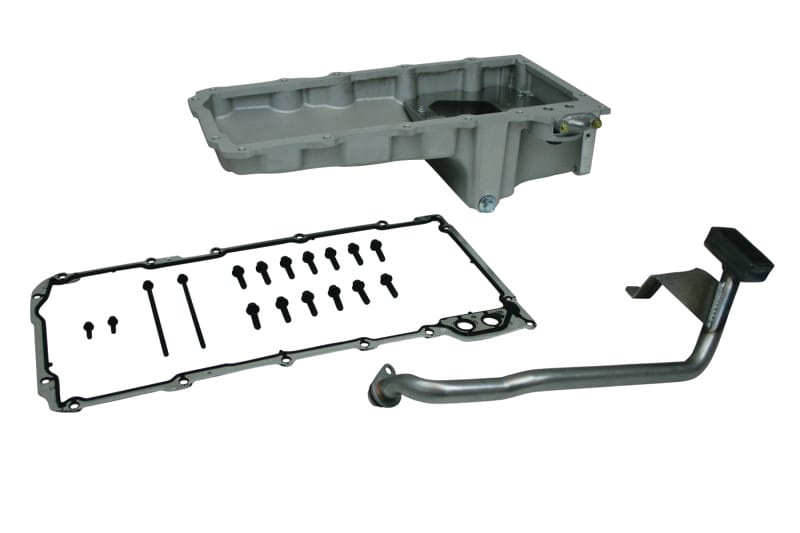 Moroso — Moroso GM LS Swap (w/Rear Sump & Spin-On Oil Filter Adapter) Wet Sump 6qt 5.75in Aluminum Oil Pan
