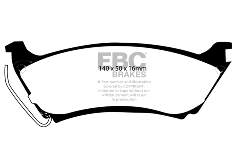 EBC — EBC 98 Mercedes-Benz M-Class (ML) ML320 3.2 Greenstuff Rear Brake Pads
Disc Brake Pad