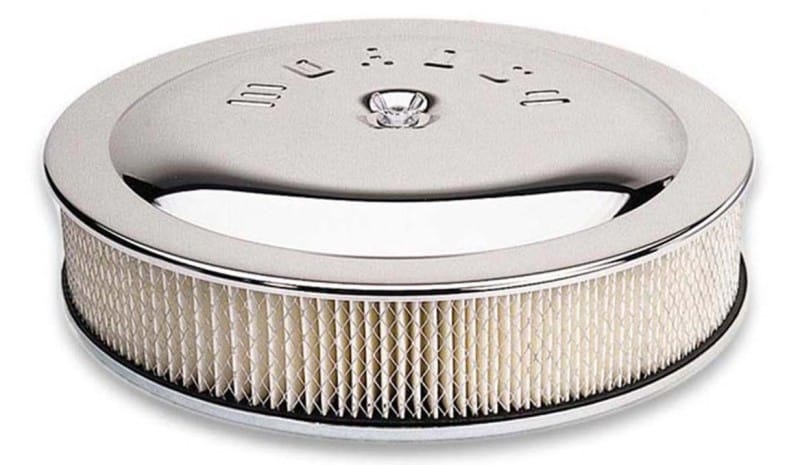 Moroso — Moroso Racing Air Cleaner - 14in x 5in Filter - Flat Bottom - Steel - Chrome Plated - 4500