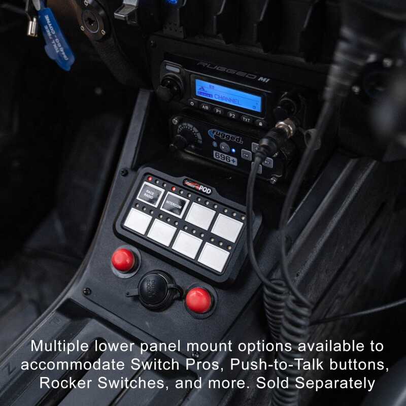 Rugged Radios — Rugged Radios Polaris RZR Pro XP/Turbo R/Pro R Comm Kit w/ BT 2-Way STX Remote Head/ M1 VHF Bus Band
