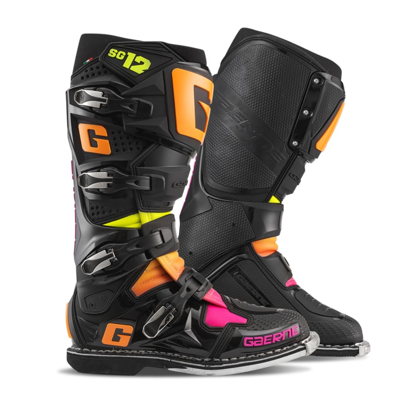 Gaerne — Gaerne SG12 Limited Edition Boot Black/Orange/Pink - Size 7