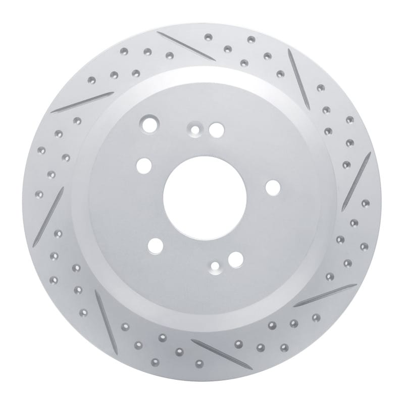 R1 Concepts — R1 07-12 Hyundai Veracruz Rear Right Drilled & Slotted Geo-Carbon Rotor