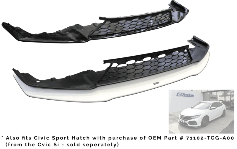 GReddy — GReddy 2017+ Honda Civic Si Coupe/Sedan Front Lip Spoiler