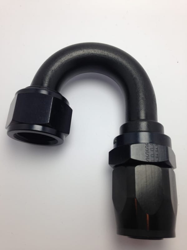 Fragola — Fragola -10AN Nut x -12AN Hose Reducing Hose End 180 Degree - Black