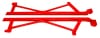 BMR Suspension — BMR 05-14 S197 Mustang Weld-On Boxed Subframe Connectors - Red