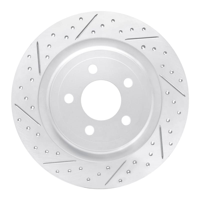 R1 Concepts — R1 20-26 Ford Mustang Rear Left Drilled & Slotted Geo-Carbon Rotor