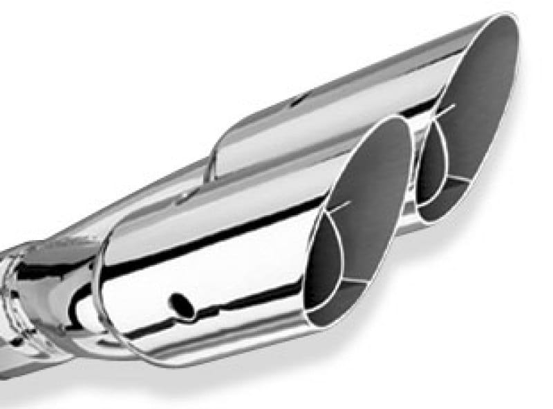 Borla — Borla Universal Polished Tip Dual Round Angle-Cut Intercooled (inlet 2 1/2in. Outlet 3in) *NO Return
ExhstTailPipeTip
Tip - Dual Round