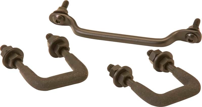 Kentrol — Kentrol 87-95 Jeep Wrangler YJ Windshield Tie Down Kit - Powdercoat Black