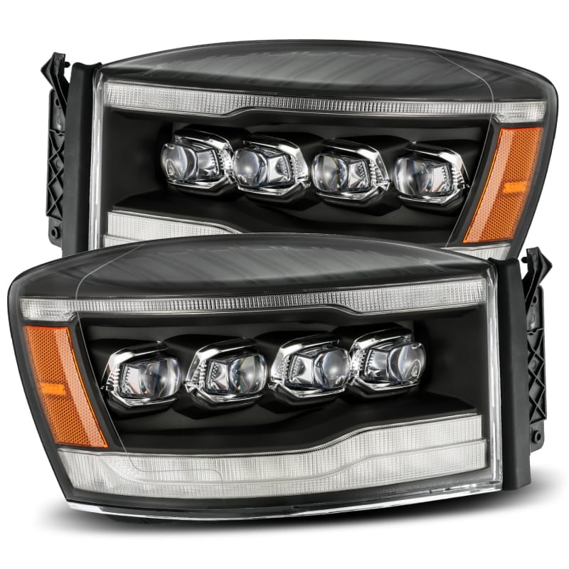 AlphaRex — AlphaRex 06-08 Dodge Ram 1500HD NOVA LED ProjHeadlights Plank Style Blk w/Seq Signal/DRL/Amber LED
Projector Headlights
