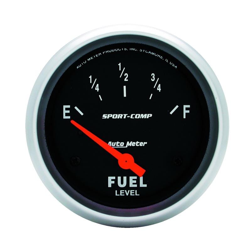 AutoMeter — GAUGE, FUEL LEVEL, 2 5/8", 0OE TO 30OF, ELEC, SPORT-COMP