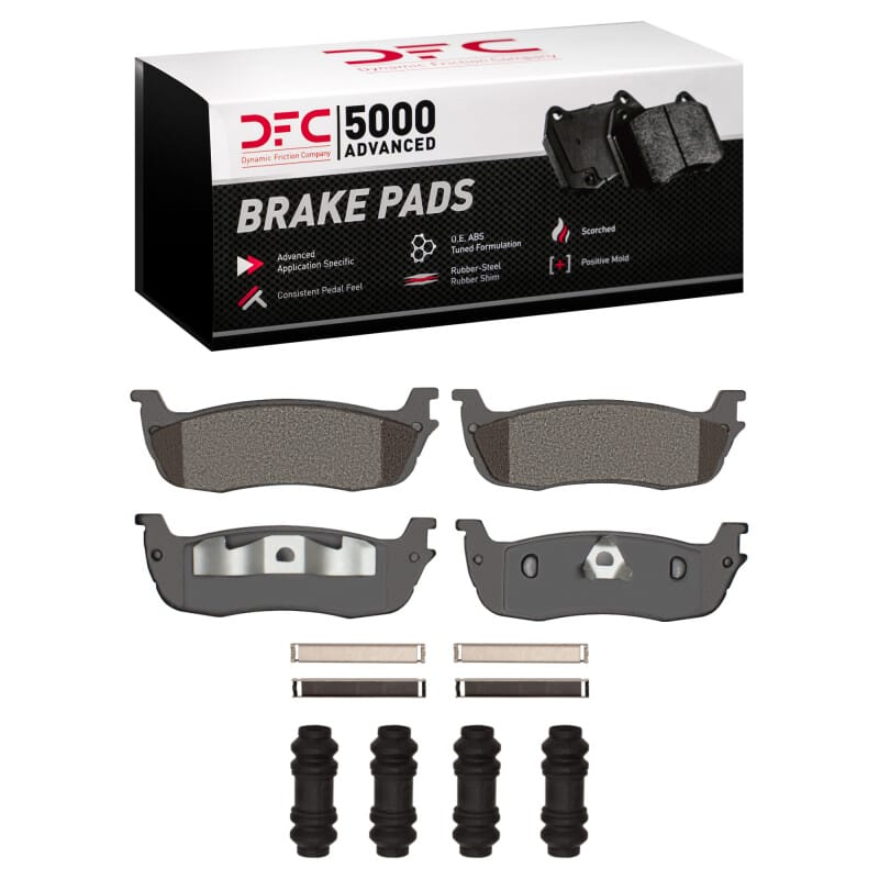 DFC — DFC 97-11 Ford F-150 4WD Rear 5000 Advanced Semi Metallic Brake Pads and Hardware Kit
DFC Brake Pad Set