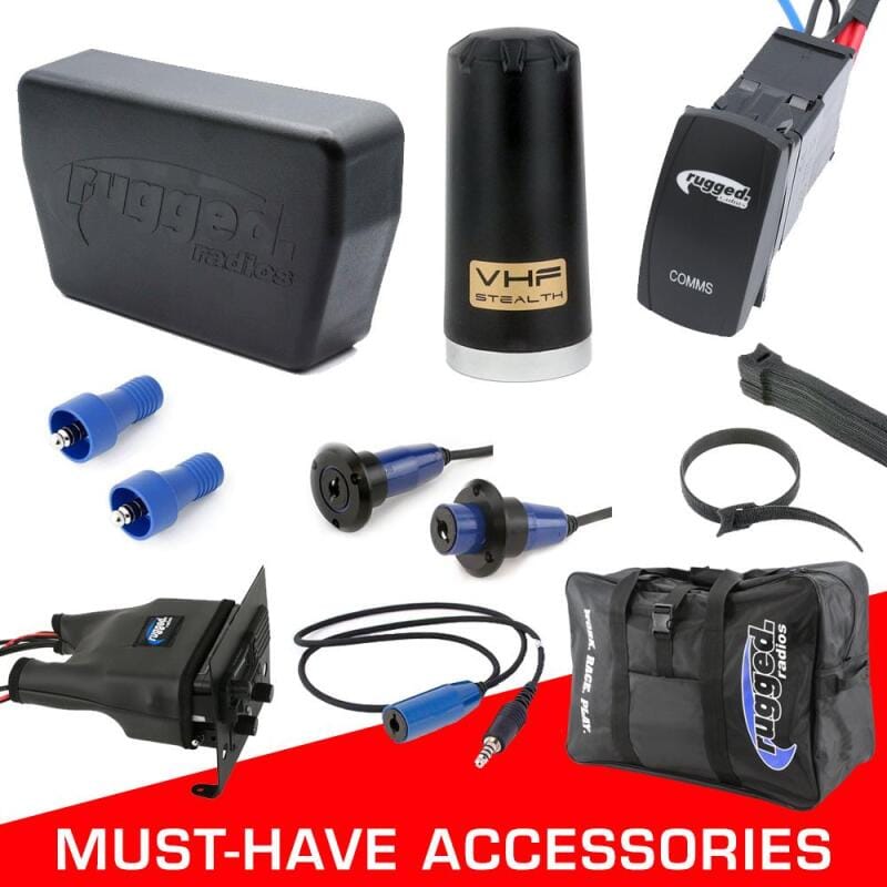 Rugged Radios — Rugged Radios Alpha Accessory Pack For Rugged UTV SXS IRCS w/ Intercom Ext Cables (for Helmet Kits)