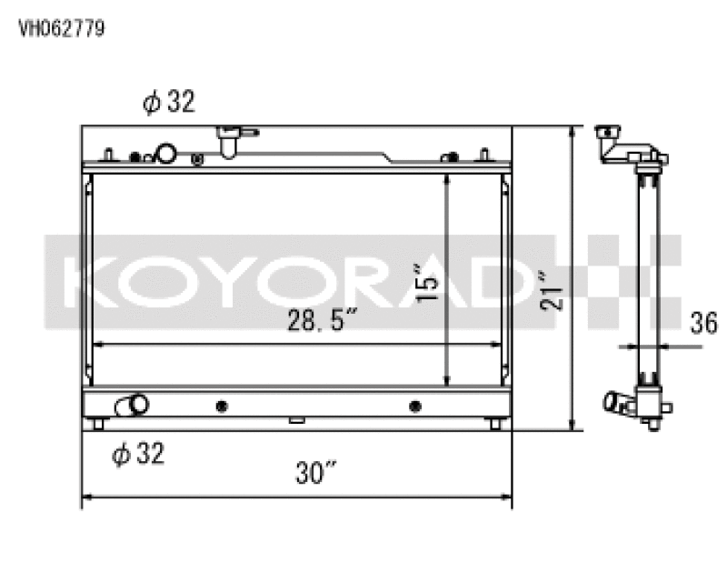 Koyo — Koyo 06-08 Mazdaspeed 6 2.3L Turbo Radiator
Racing Radiator