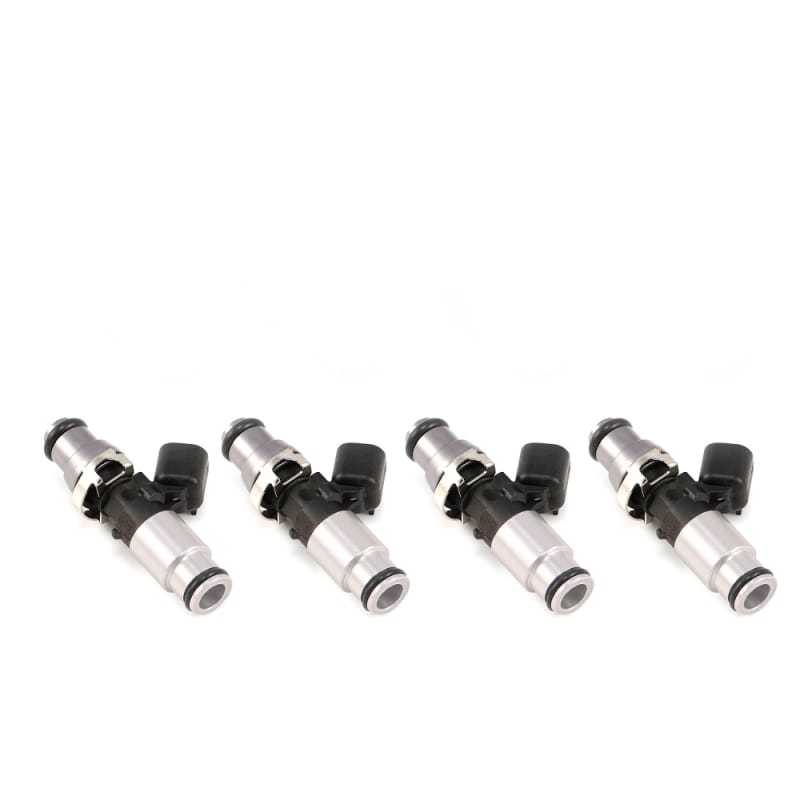 Injector Dynamics — Injector Dynamics 1050X Injectors 14mm (Grey) Adaptor Top - (Silver) Bottom Adapter (Set of 4)