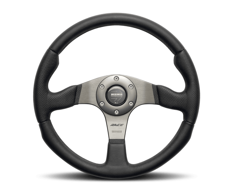 MOMO — Momo Race Steering Wheel 350 mm - Black Leather/Anthracite Spokes (1st Version)