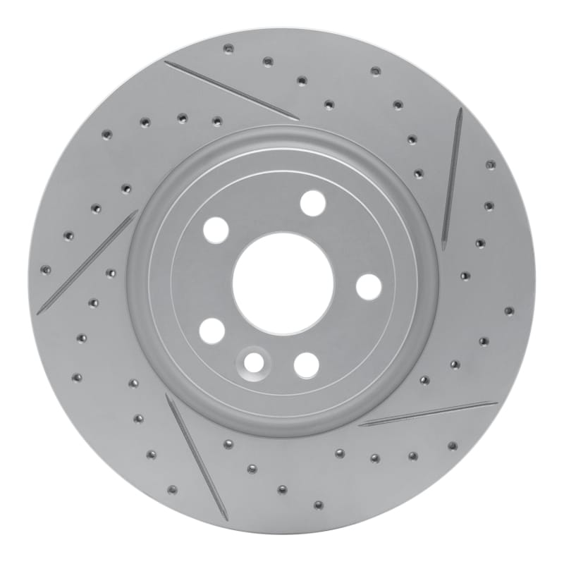 R1 Concepts — R1 17-19 Jaguar F-Pace Front Right Drilled & Slotted Geo-Carbon Rotor