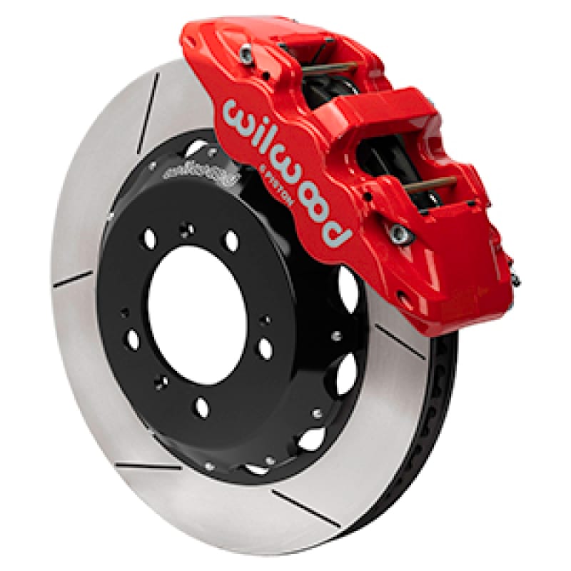 Wilwood — Wilwood 99-12 Porsche 911(996/997) Aero6 Front Brake Kit Slotted 14.00in Rotor W/Lines - Red