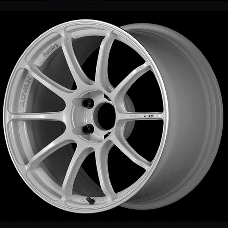 Advan — Advan RSIII 18x10.5 / +15 Offset / 5x114.3 / 73mm Bore / Racing White Metallic and Ring