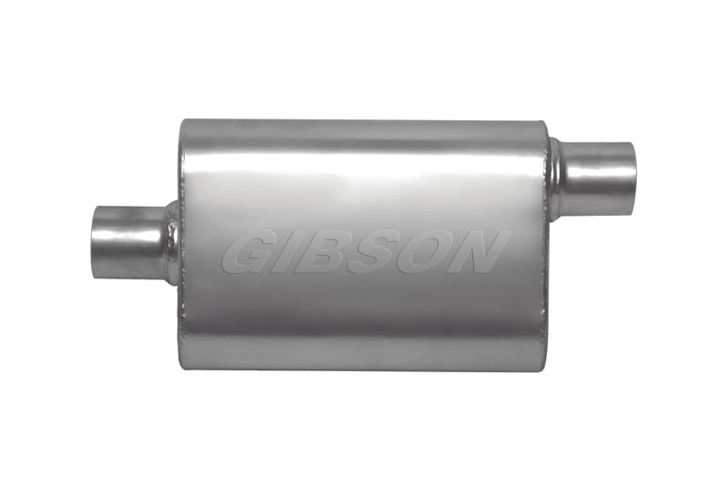 Gibson — Gibson CFT Superflow Center/Offset Oval Muffler - 4x9x18in/2.25in Inlet/2.25in Outlet - Stainless
Muffler